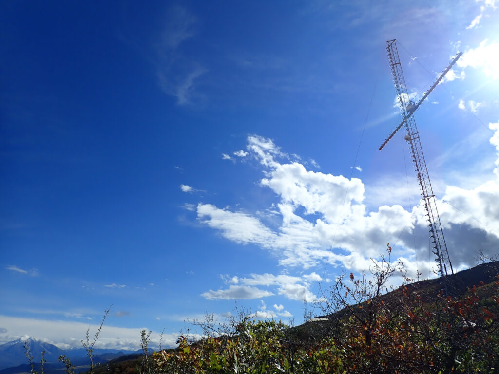 A cross set at the top of a mountain trail in Glenwood Springs, Colorado