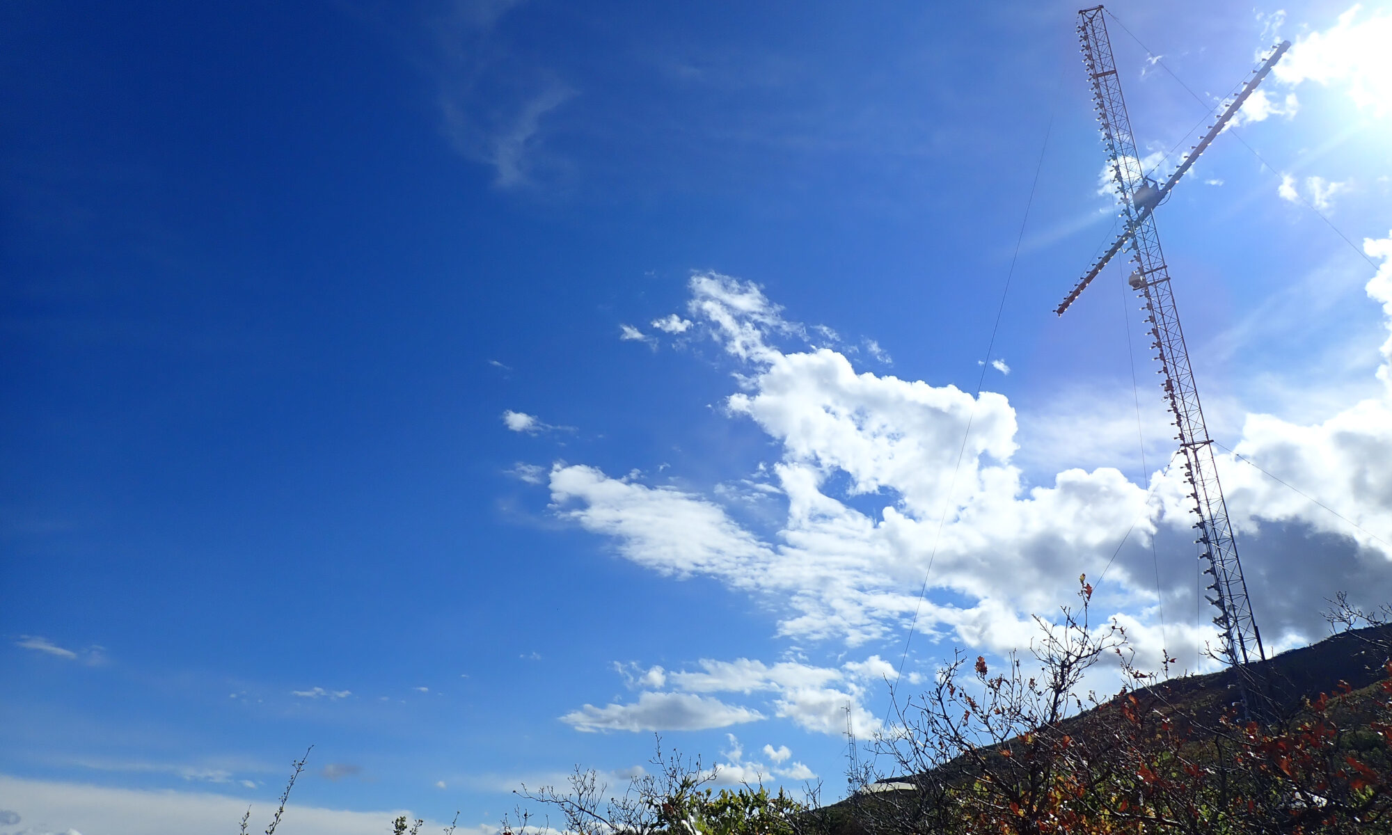 A cross set at the top of a mountain trail in Glenwood Springs, Colorado